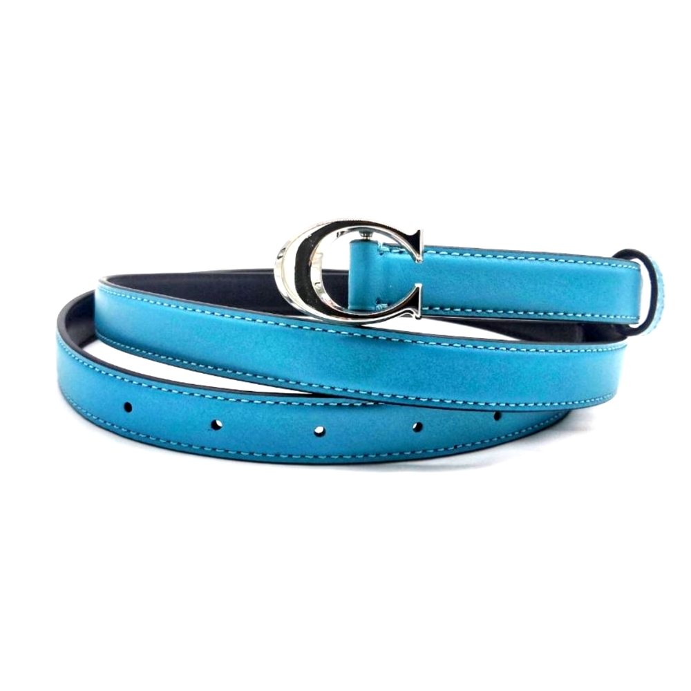 COACH 89352 SIGNATURE BUCKLE BELT, 18MM (SVAQ) [89352SVAQXL]
