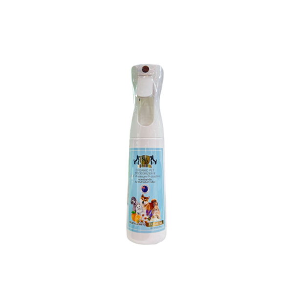 Smiley Pet สเปรย์อาบแห้ง ฆ่าเชื้อดับกลิ่น บนตัวสัตว์เลี้ยง 250 Ml.