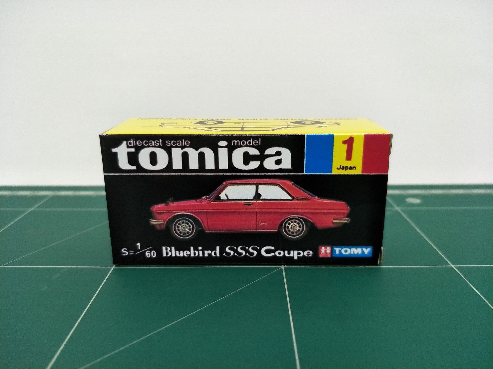 กล่องพิมพ์ Reproduction Box สำหรับ Tomica Black Box No.1 Nissan Bluebird SSS Coupe (กล่องเปล่า, ไม่มีรถ)