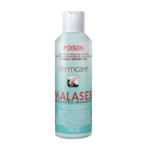 Malaseb แชมพูสุนัขและแมว ดูแลปัญหาผิวหนัง 250 cc