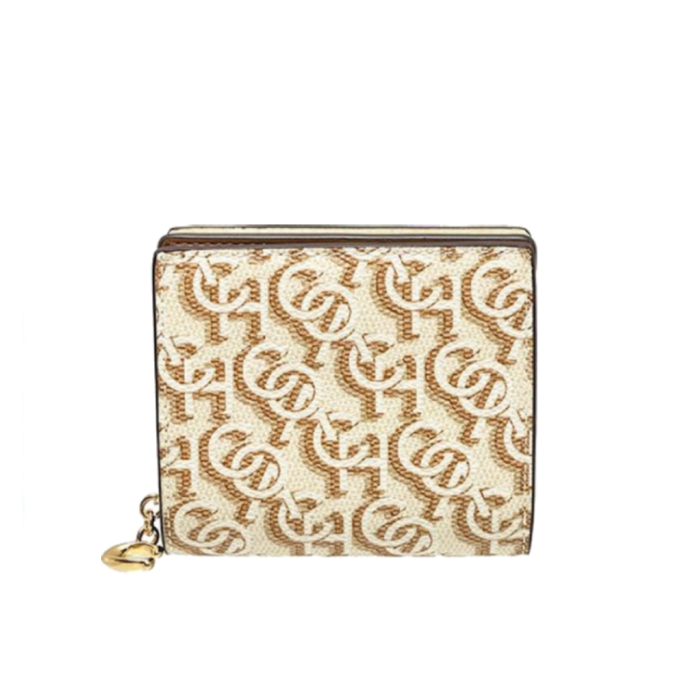 กระเป๋าสตางค์ SNAP WALLET WITH SIGNATURE MONOGRAM PRINT (IMCHK) [CF522IMCHK-MB]