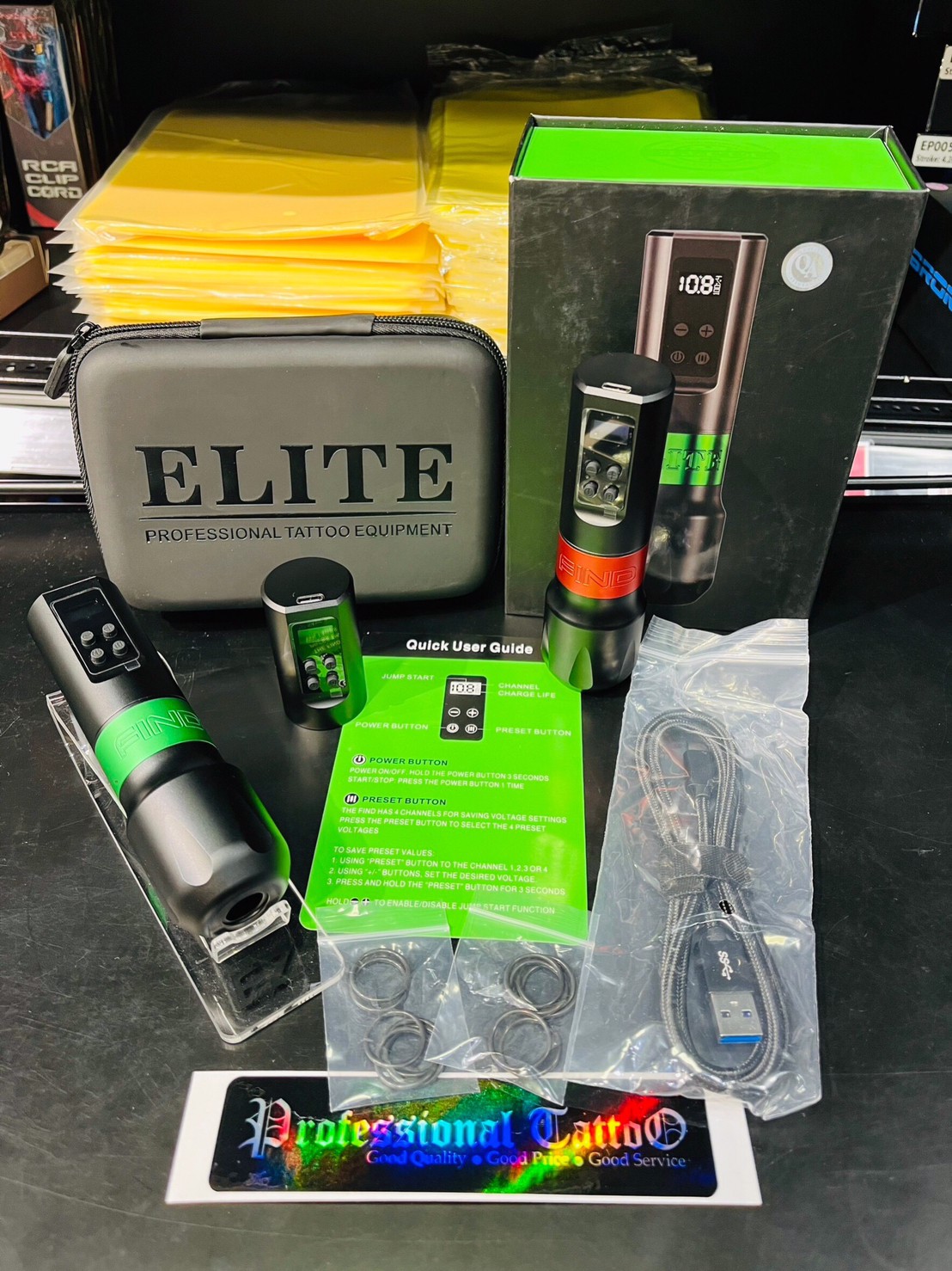 เครื่องปากกาไร้สายELITE FIND Wireless Tattoo Pen Machine เครื่องปากกาไร้สายELITE FIND Wireless Tattoo Pen Machine