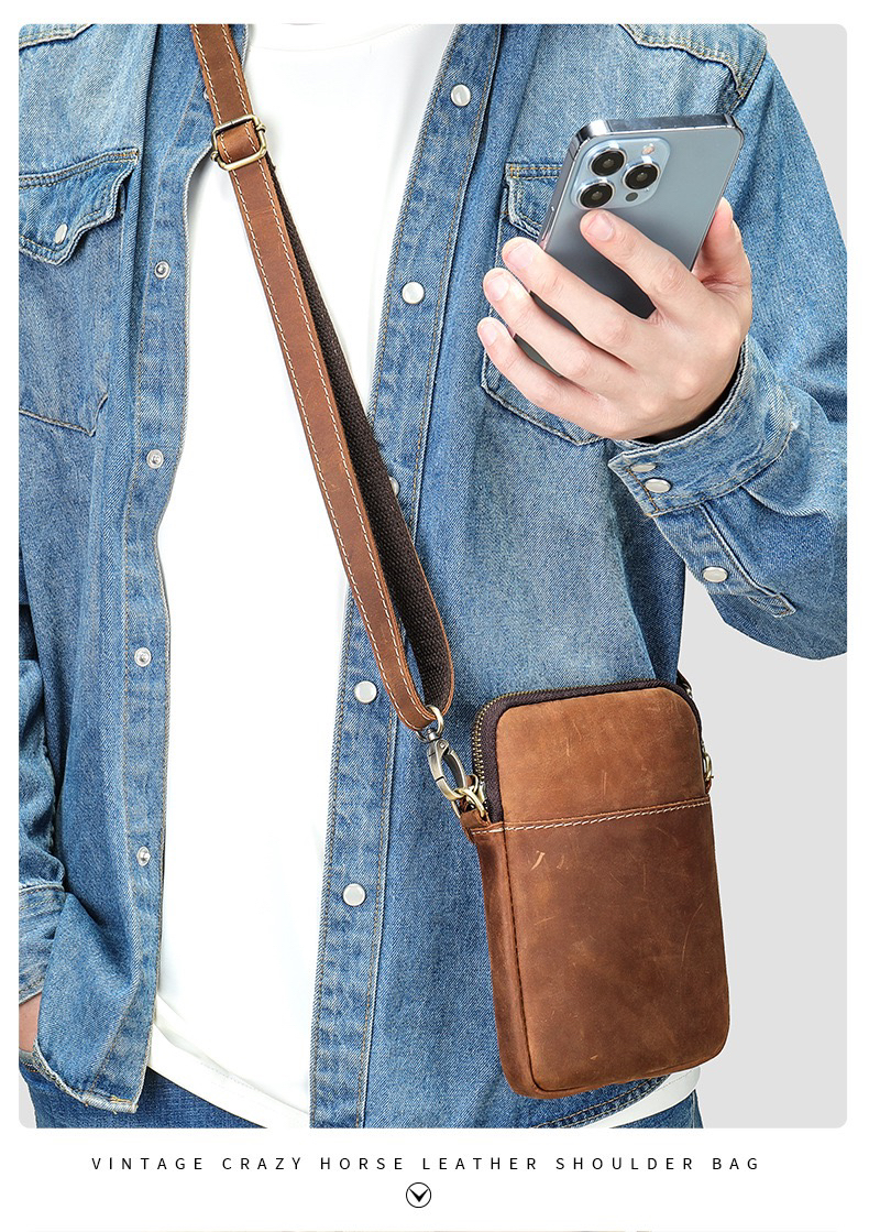 For You Leather กระเป๋าสะพายข้าง ผู้ชาย ใบเล็ก หนังแท้ พรีเมี่ยม รุ่น LB69 LB69