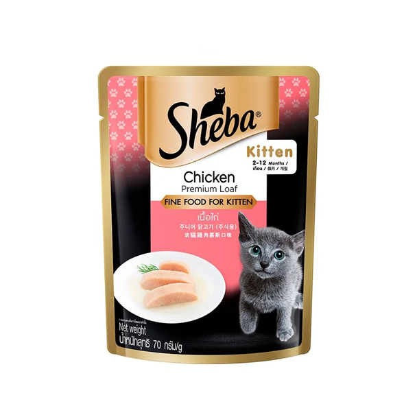 Sheba ลูกแมว/เนื้อไก่ (Loaf) 70 g