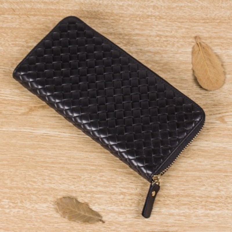 For You Leather WL11 กระเป๋าสตางค์ ผู้ชาย ใบยาว หนังแท้ แบบซิบ WL11