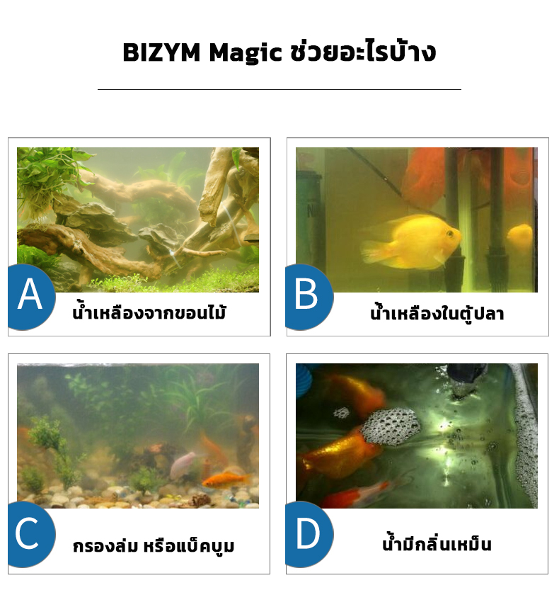 BIOZYM MAGIC Water Purifier วัสดุกรอง ดูดสี ดูดกลิ่น และแอมโมเนีย