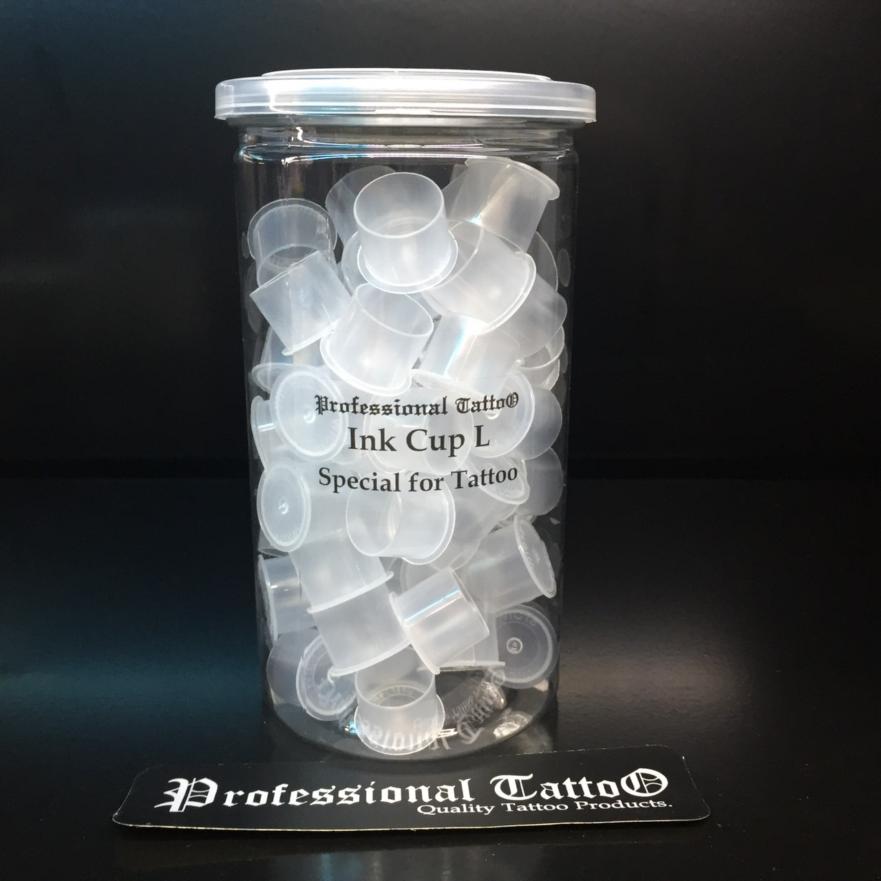 Professional Tattoo จุกใส่สี มีฐาน Ink Cups Tattoo แบบกระปุก 10 , 13 , 15 , 18 mm.