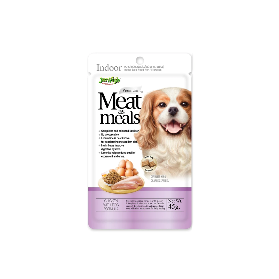 Jerhigh Meat As Meal เม็ดนุ่ม-สูตรไก่-ไข่ 45 g.