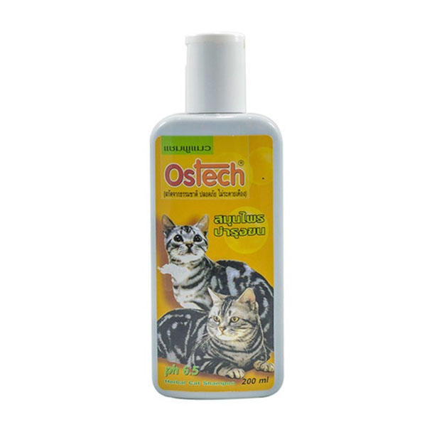 Ostech แชมพูแมว-สมุนไพรบำรุงขน 200 ml.