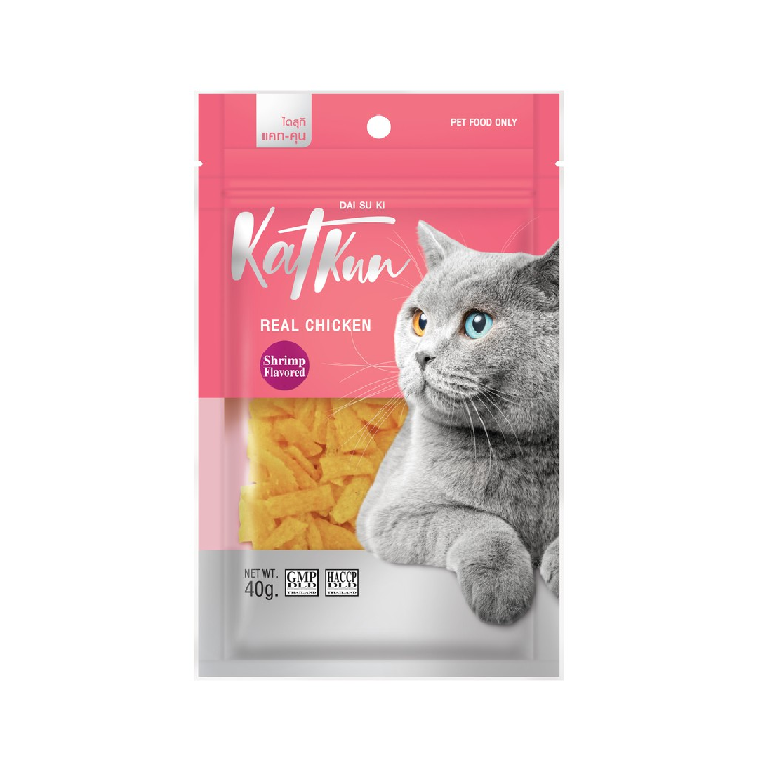 AG Daisuki Kat Kun ไก่สไลด์ รสกุ้ง 40 g.