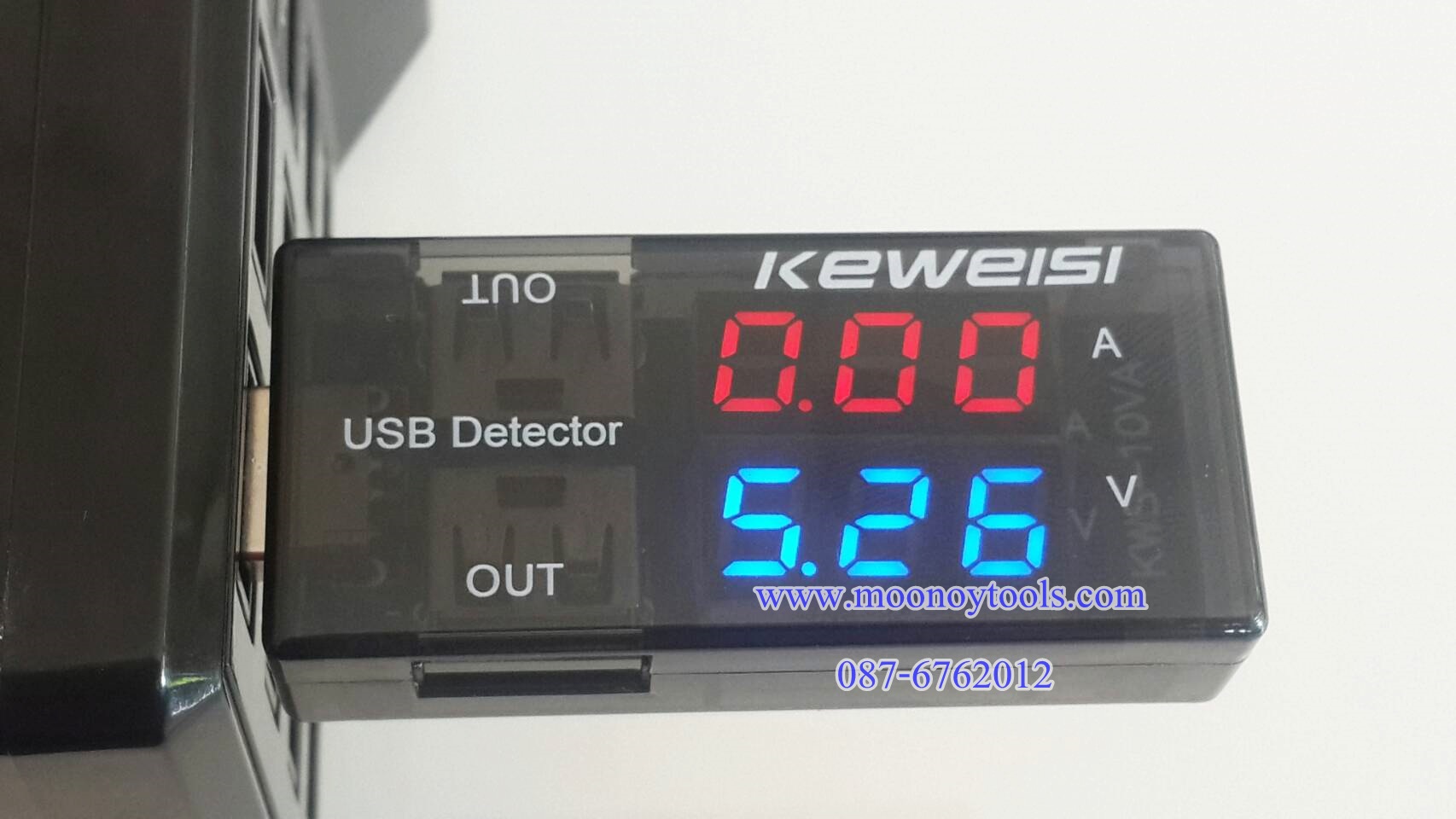 USB Test charge เทสชาร์จ KEWEISI สีดำ