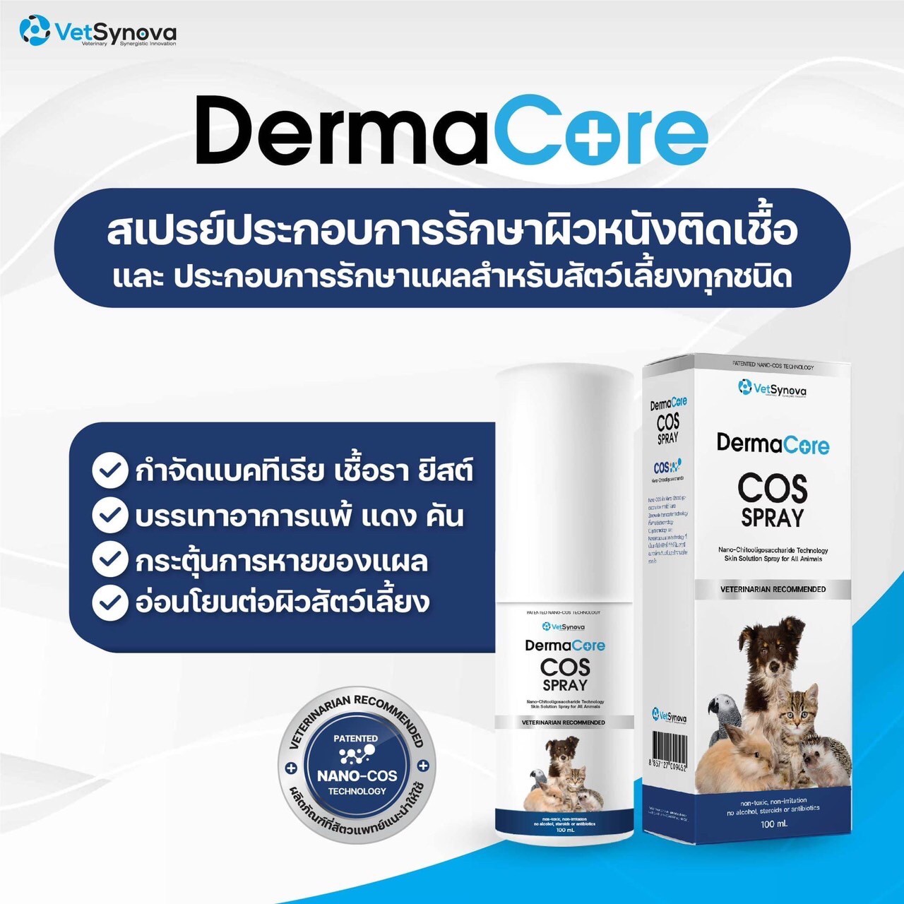 Dermacore Cos Spray สเปรย์รักษาผิวหนัง 100 มล.