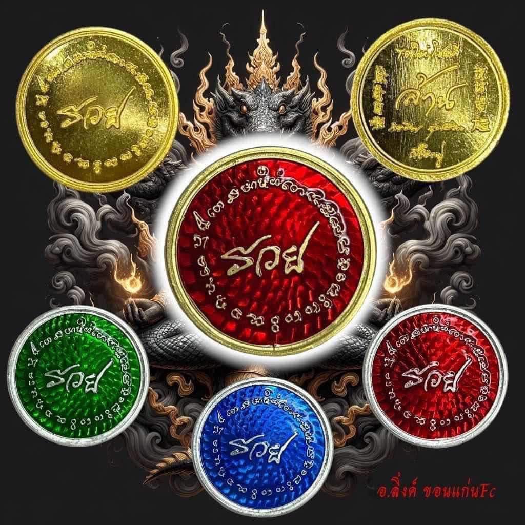 เหรียญกันชง8ทิศ เหรียญคำพร รวย ล้าน หลวงปู่มหศิลา เสกพร้อมเหนือดวง 2 เหรียญที่ระลึก พรมงคล พร้อมส่ง