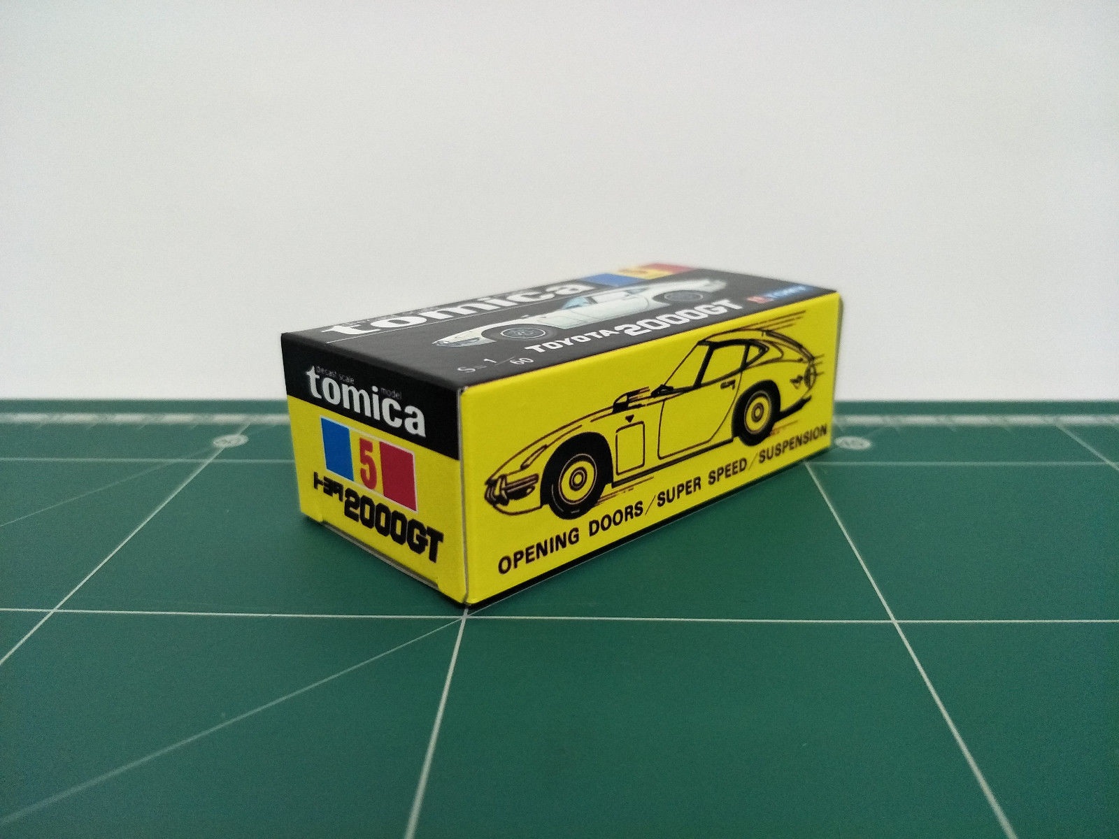กล่องพิมพ์ Reproduction Box สำหรับ Tomica Black Box No.5 Toyota 2000GT (กล่องเปล่า, ไม่มีรถ)