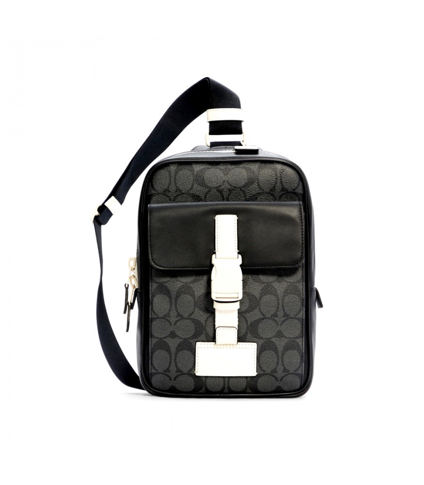 กระเป๋าคาดอก COACH C6645 TRACK PACK IN SIGNATURE CANVAS (QBTHW)[C6645QBTHW]
