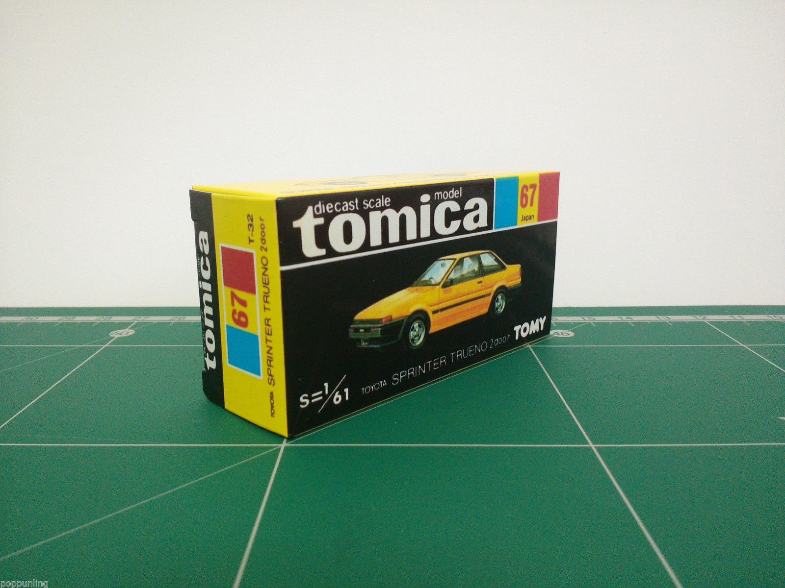 กล่องพิมพ์ Reproduction Box สำหรับ Tomica Black Box No.67 Toyota Sprinter Trueno 2door (กล่องเปล่า, ไม่มีรถ)