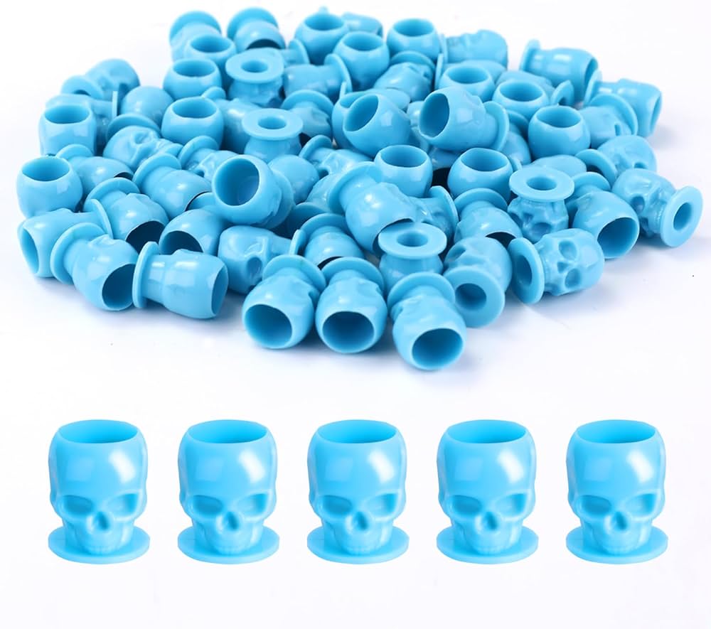 จุกใส่สีSkull Tattoo Ink Cups จุกใส่สีSkull Tattoo Ink Cups
