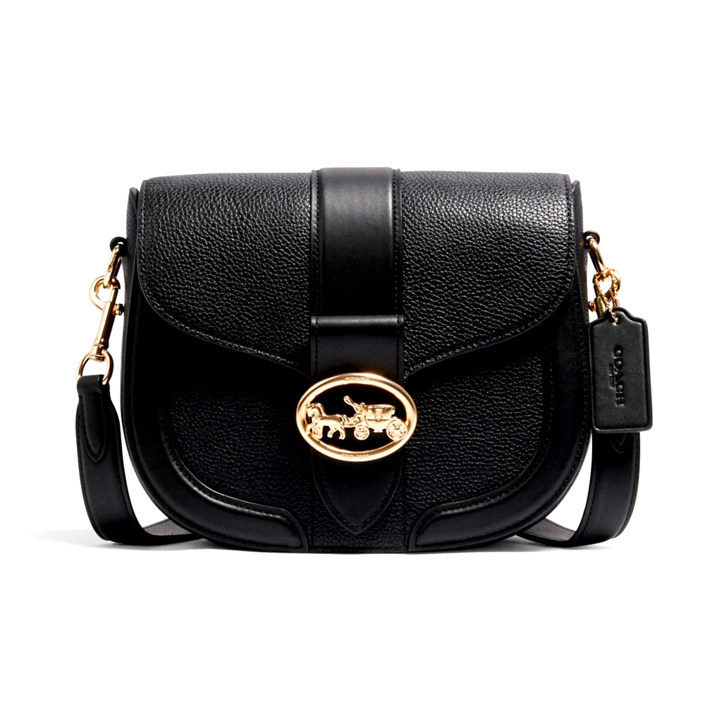 COACH C3241 GEORGIE SADDLE BAG (IMBLK) [C3241IMBLK]