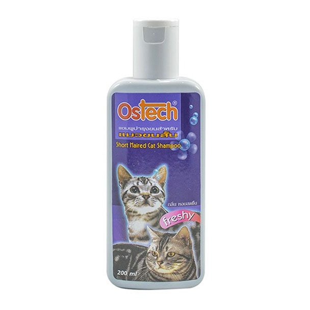 Ostech แชมพูแมว-ขนสั้น 200 ml.