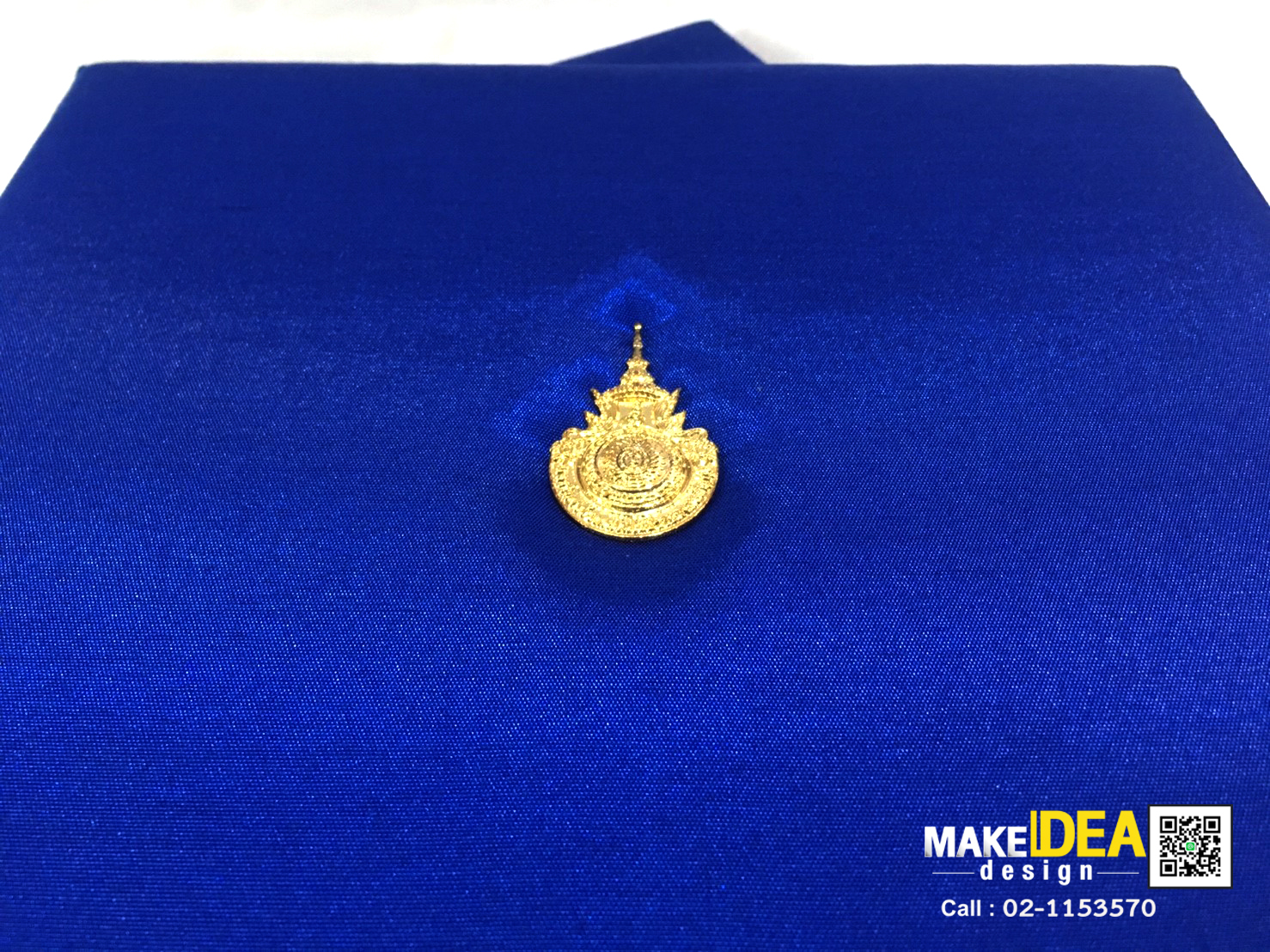 ปกผ้าไหมใส่เใบประกาศ ขนาด A4 แนวตั้ง พร้อมเข็ม