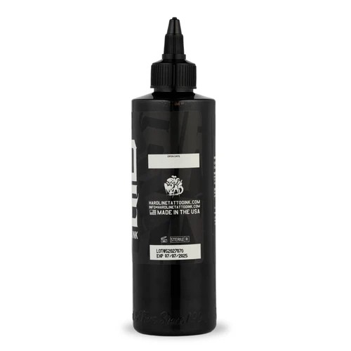 DYNAMIC DYNAMIC Black HardLine 8oz หมึกสักสีดำงานแรงเงาสีดำ ไม่ติดเทา