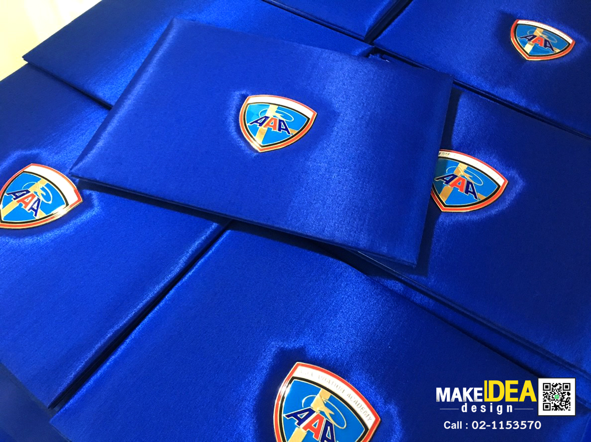 ผลงานปกผ้าไหมใส่ใบประกาศ ขนาด A4