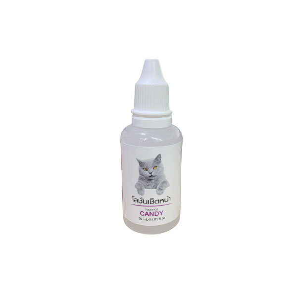 Minipet โลชั่นเช็ดหน้าแมว 30 มล. กลิ่นแคนดี้ (ม่วง)