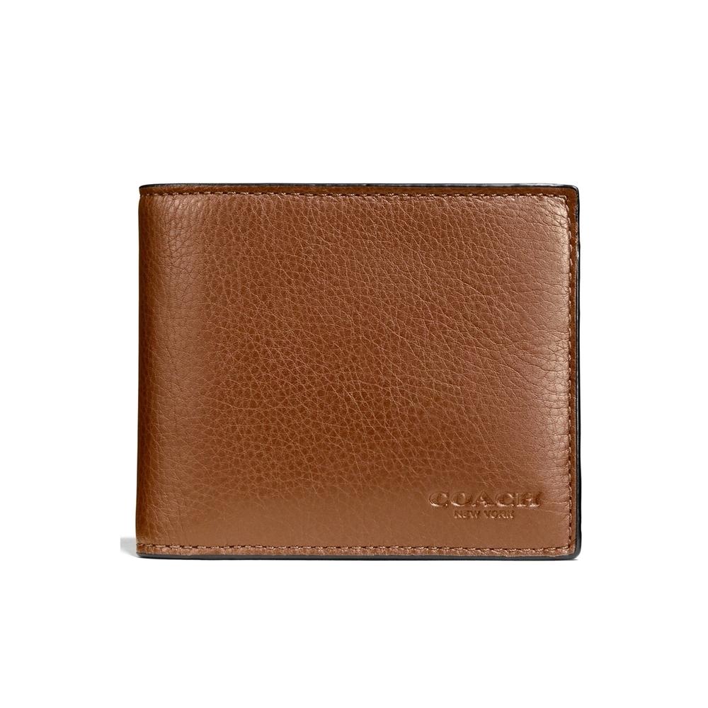 COACH F74991 COMPACT ID WALLET IN SPORT CALF LEATHER (CWH) [F74991CWH]