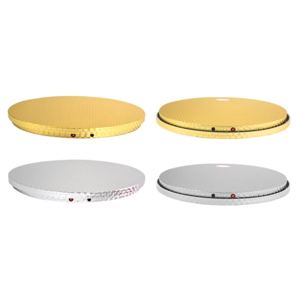 Turntable แท่นหมุนโชว์สินค้า ขนาดใหญ่ 80 100 120 150 ซม สีเงิน รับน้ำหนัก 250-300 kg Electric Display Stand OT0026