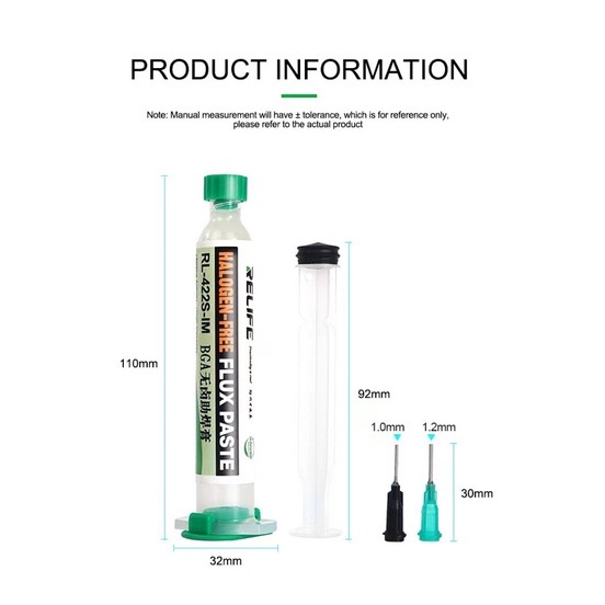 ฟลั๊คหลอด บัดกรี Relife RL-422S-IM Flux