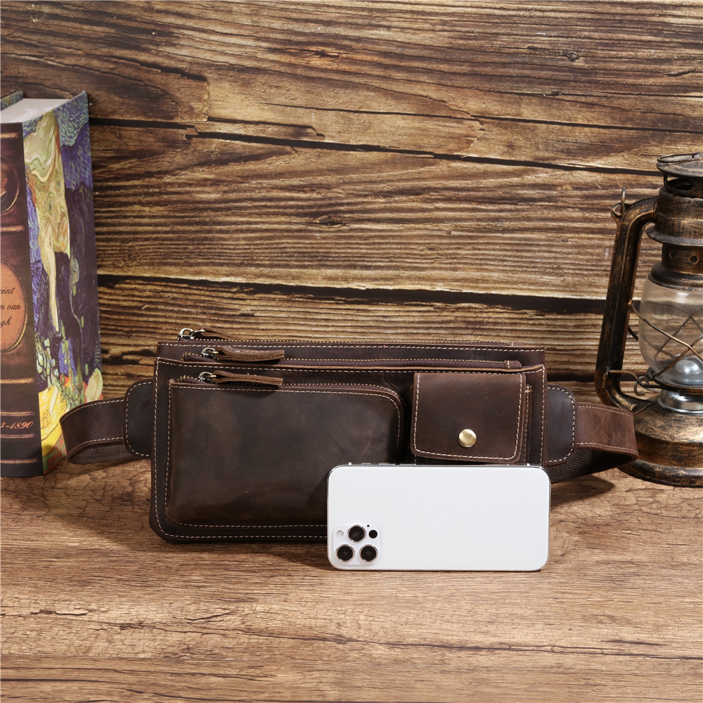 For You Leather (ราคาพิเศษ) LB85 กระเป๋าคาดอก กระเป๋าคาดเอว กระเป๋าผู้ชาย หนังแท้ พรีเมี่ยม LB85