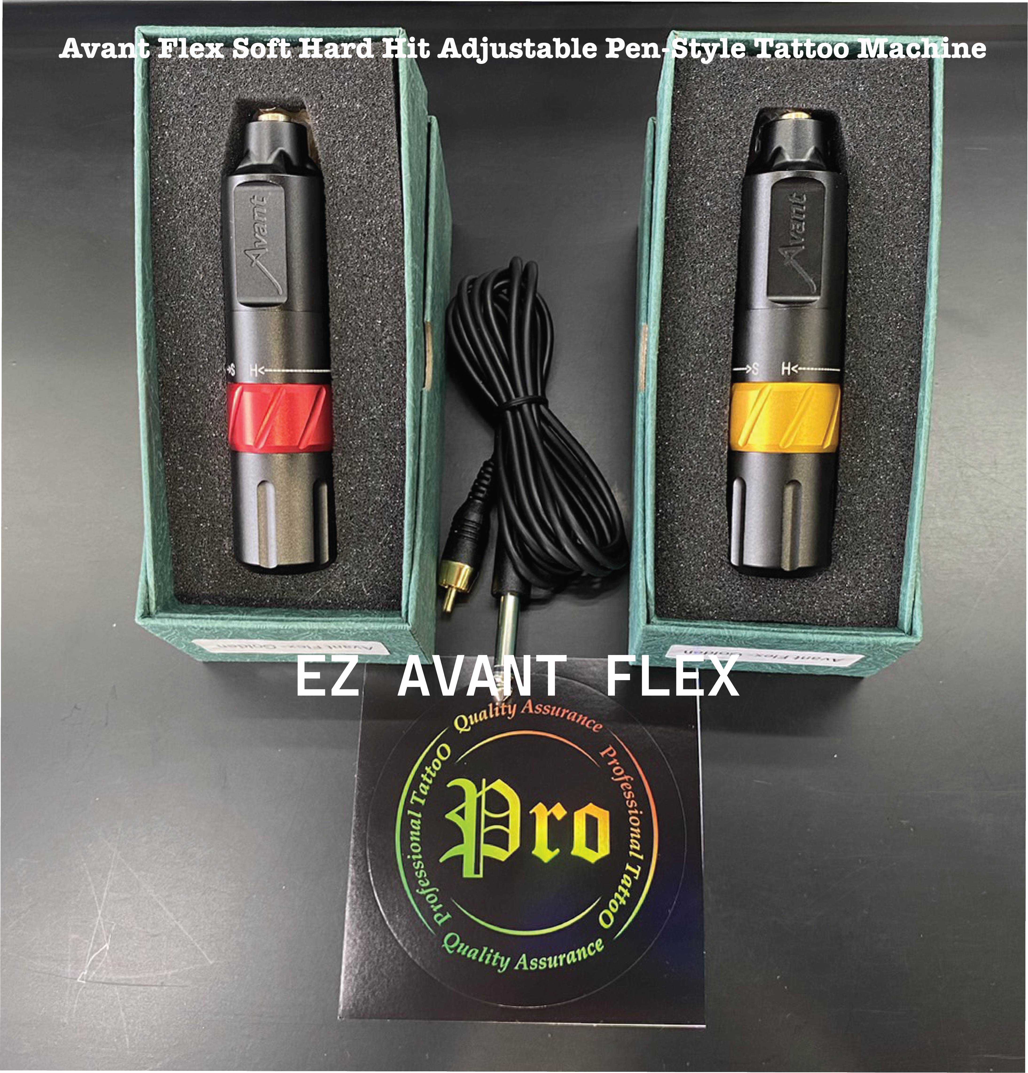 EZ เครื่องสักปากกา EZ Avant Flex Soft Hard Hit Adjustable Pen-Style Tattoo Machine
