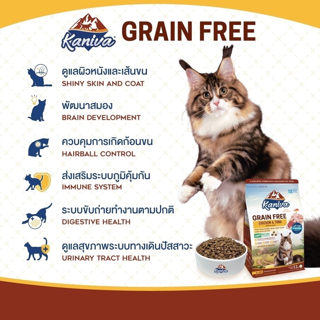 Kaniva Grain Free รสไก่ และปลาทูน่า 8 Kg
