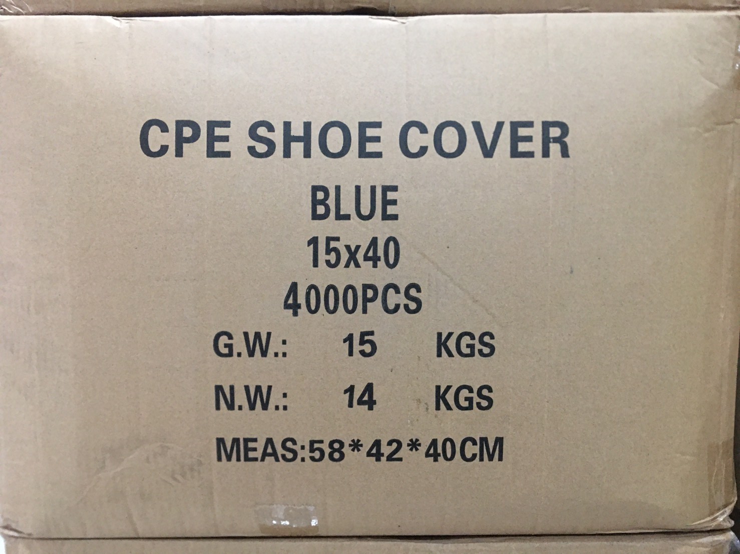 ถุงคลุมรองเท้าพลาสติกสีฟ้า Shoe Cover CPE Blue (1ห่อ = 50 คู่)