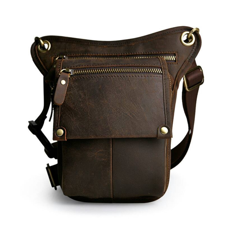 For You Leather [ลดถูกสุด] LB11 กระเป๋าหนังแท้ กระเป๋าคาดเอวรัดขา สะพายข้างได้ กระเป๋าคาวบอย ช่องเยอะ ขนาดเล็ก กะทัดรัด LB11