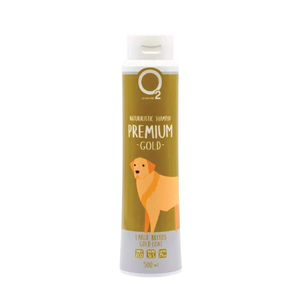 O2 Premium Dog Gold Coat ขนสีทอง & พันธุ์ใหญ่ 500 ML.