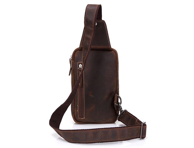 For You Leather LB24 กระเป๋าคาดอก กระเป๋าสะพายพาดลำตัว กระเป๋าผู้ชาย หนังแท้ นูบัค LB24