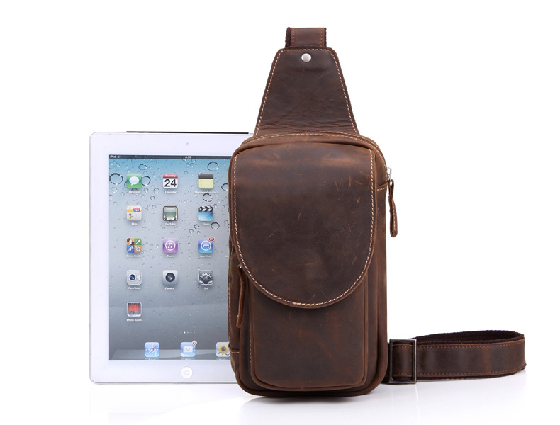 For You Leather LB24 กระเป๋าคาดอก กระเป๋าสะพายพาดลำตัว กระเป๋าผู้ชาย หนังแท้ นูบัค LB24