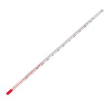เทอร์โมมิเตอร์วัดอุณหภูมิ 0 - 200 C แอลกอฮอล์สีแดง 30 ซม. จีน