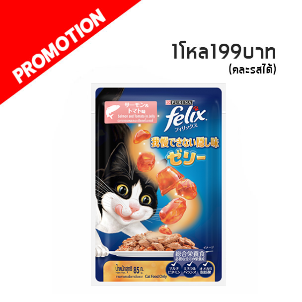 Felix (ปลาแซลมอนและมะเขือเทศในเยลลี่) 85g.