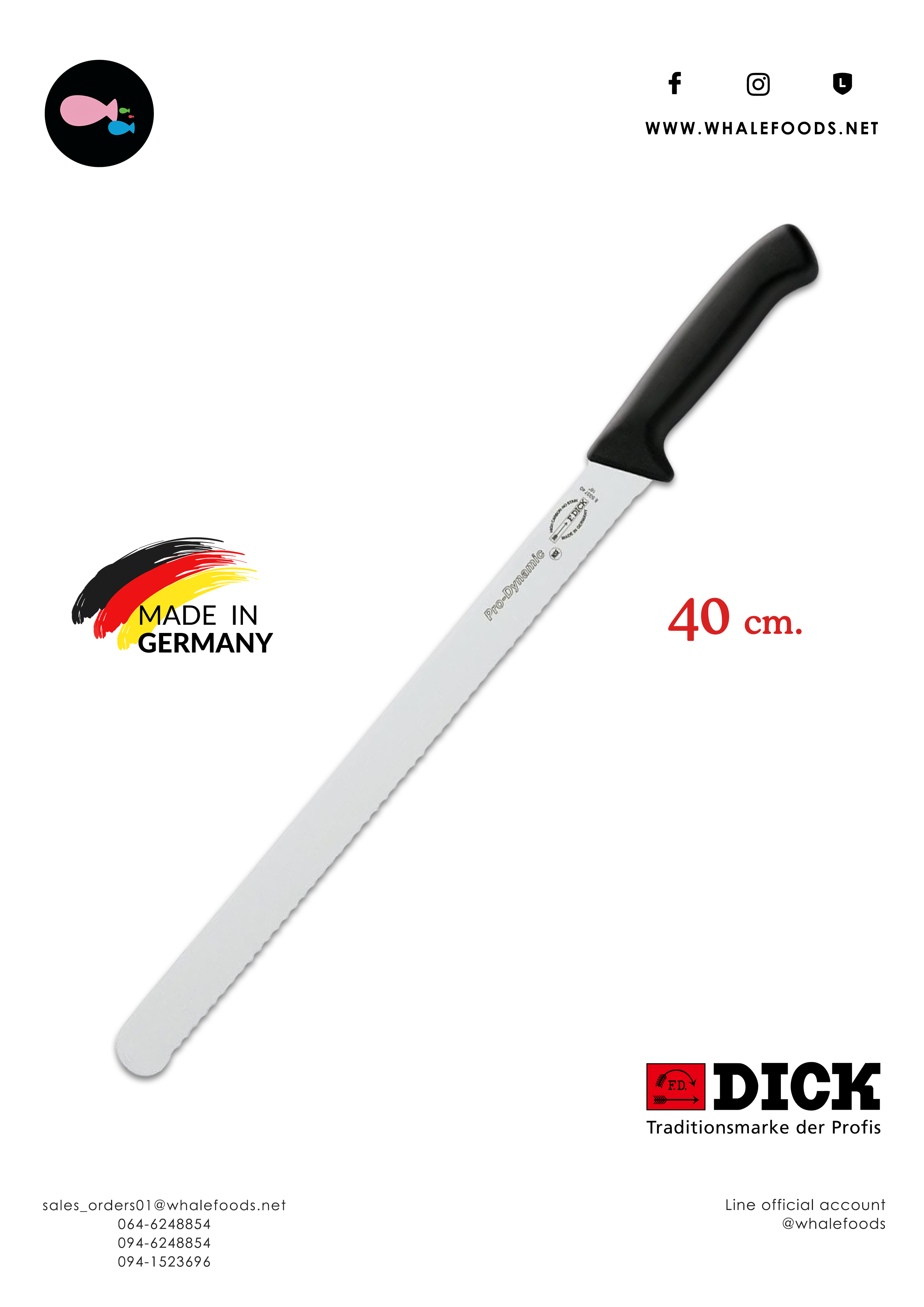 AUFSCHNITTMESSER, ANSCHNITTSÄGE 40cm