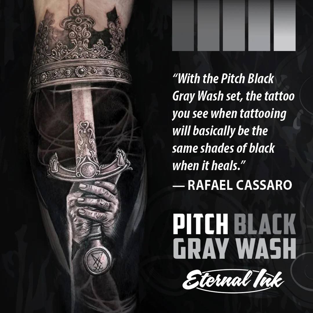 Eternal Ink - Pitch Black Grey wash Set 1oz Eternal Ink - Pitch Black Grey wash Set 1oz ชุดสีทำเงาเทาดำ