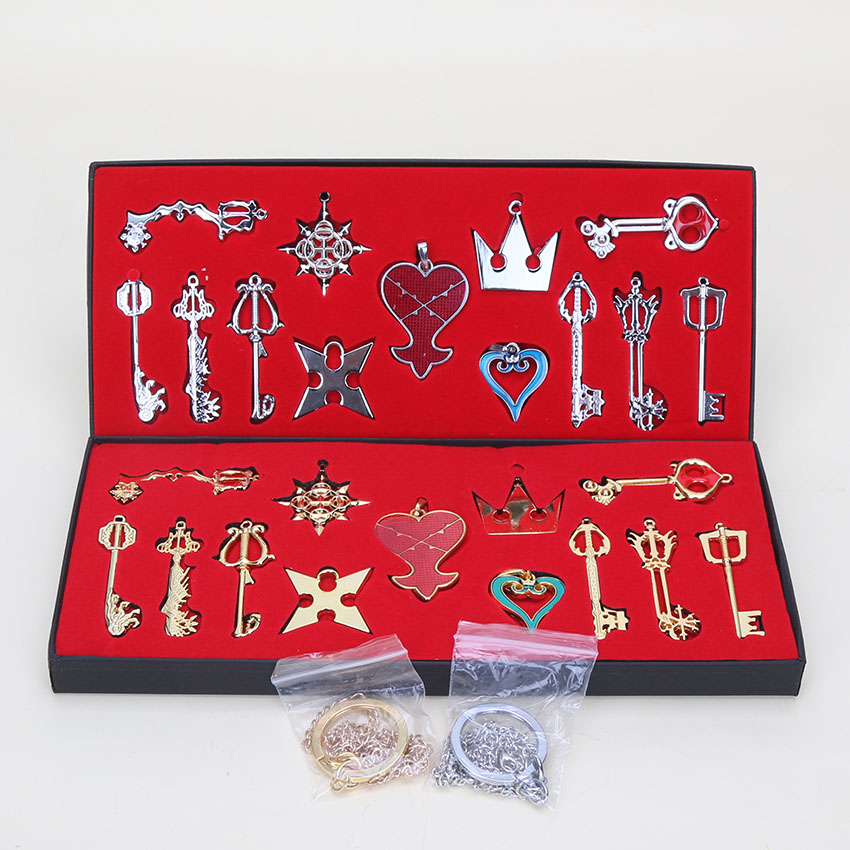 Kingdom Hearts - สร้อยคอ Box Set ลาย Keyblades (มี 2 แบบให้เลือก)