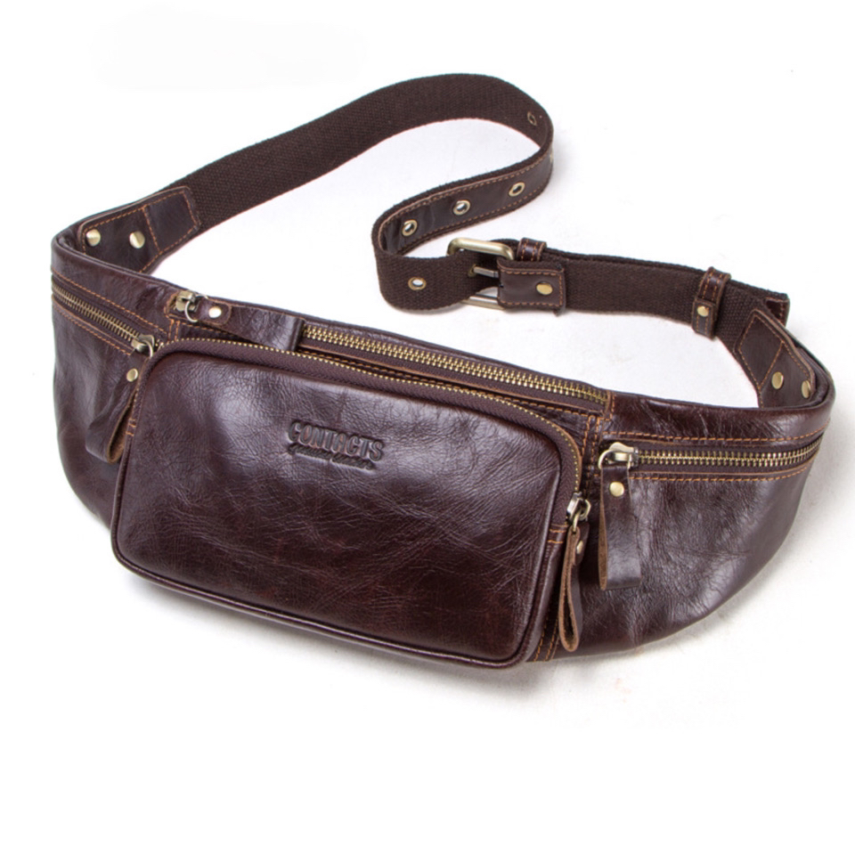 For You Leather LB18 กระเป๋าคาดเอว/คาดอก ผู้ชาย หนังแท้ LB18