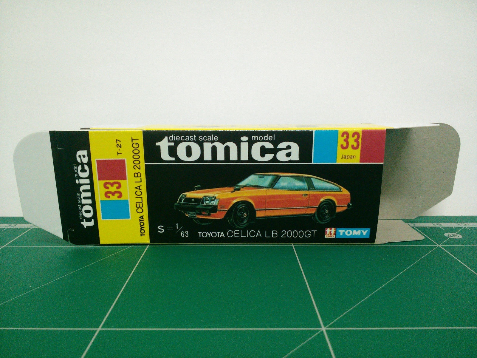 กล่องพิมพ์ Reproduction Box สำหรับ Tomica Black Box No.33 Toyota Celica LB 2000GT (กล่องเปล่า, ไม่มีรถ)