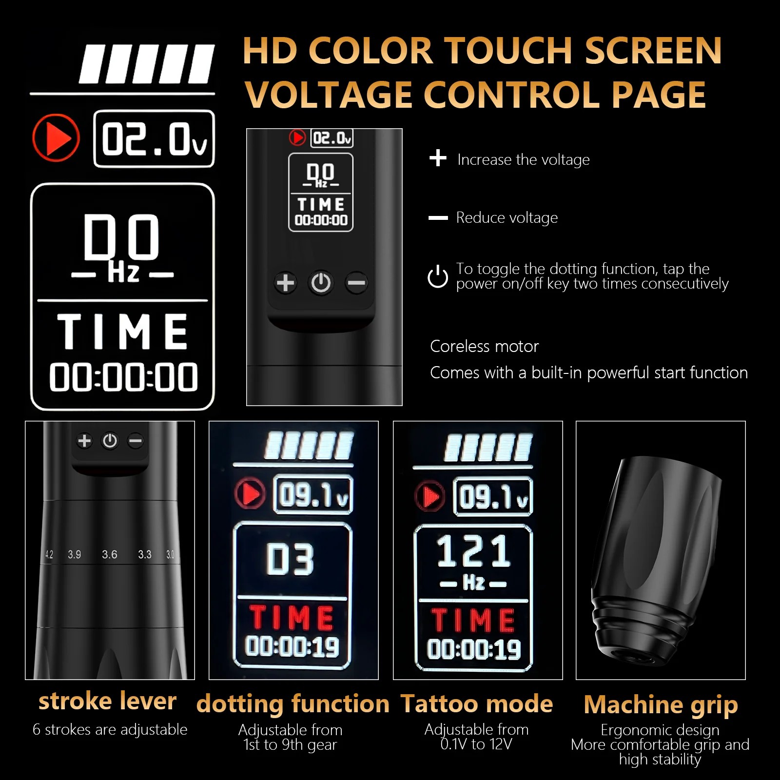 เครื่องสักปากกาไร้สายV77 Wireless Pen TATTOO MACHINE เครื่องสักปากกาไร้สายV77 Wireless Pen TATTOO MACHINE