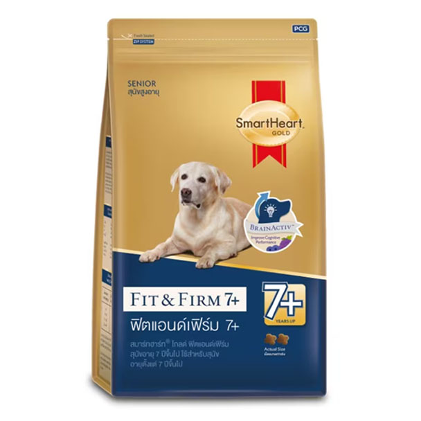 Smart Heart Gold Fit & Firm 7+ Up สุนัขแก่ พันธ์ุโต 10 Kg