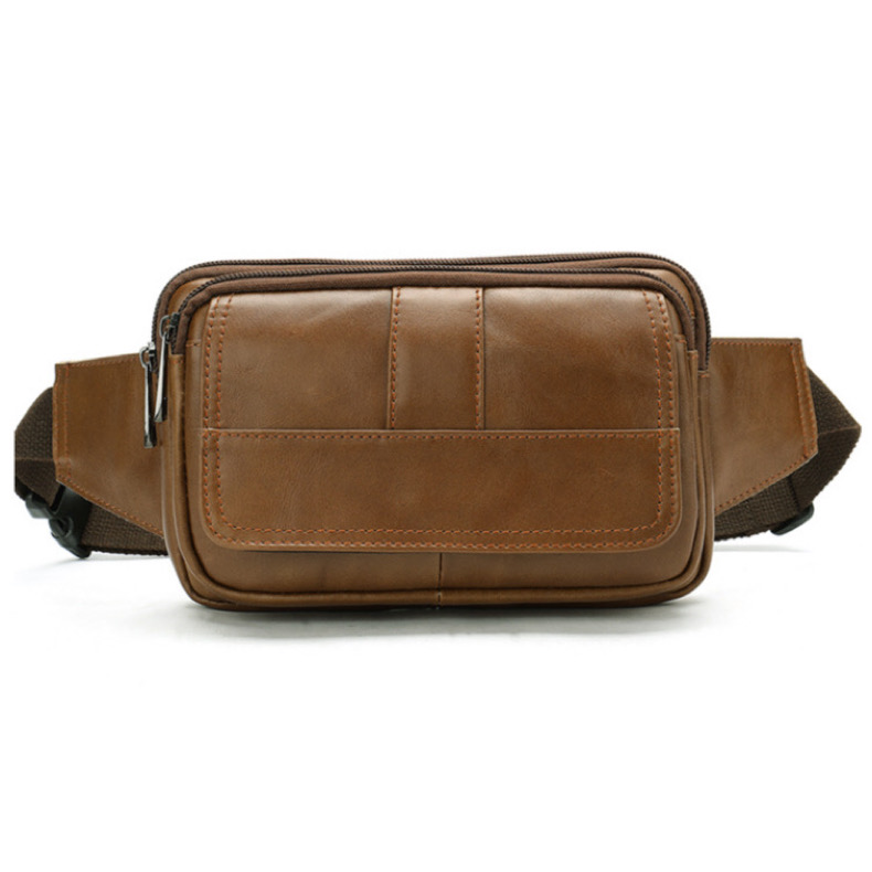 For You Leather LB35 กระเป๋าคาดเอว กระเป๋าคาดอก ผู้ชาย หนังแท้ ขนาดเล็ก กะทัดรัด LB35