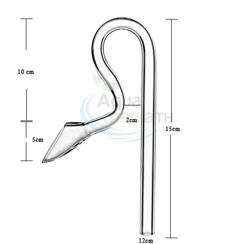 Mini Outflow แก้ว 13mm Violet R Shape , Mini Glass Outflow13mm Violet R Shape