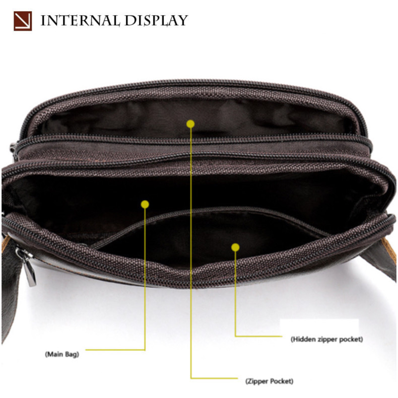 For You Leather LB35 กระเป๋าคาดเอว กระเป๋าคาดอก ผู้ชาย หนังแท้ ขนาดเล็ก กะทัดรัด LB35